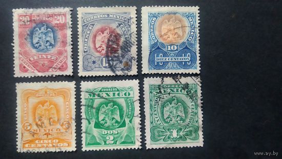 Мексика\470фе\ Mexico 1899-1903 стандарт Герб Орел