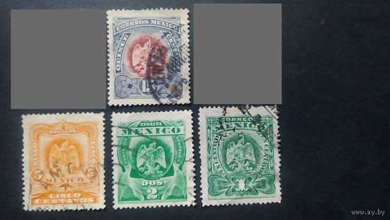 Мексика\470фе\ Mexico 1899-1903 стандарт Герб Орел