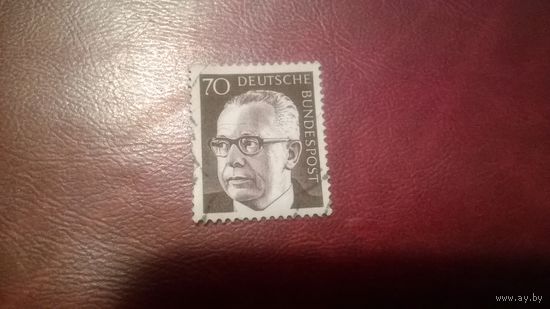 Марка Густав Хейнеманн 1970 год Германия