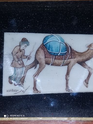Живопись на кости.Миниатюра. Подпись художника.