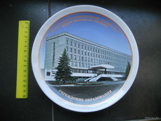 Тарелка Гомельский университет имени Скарины 20 см.