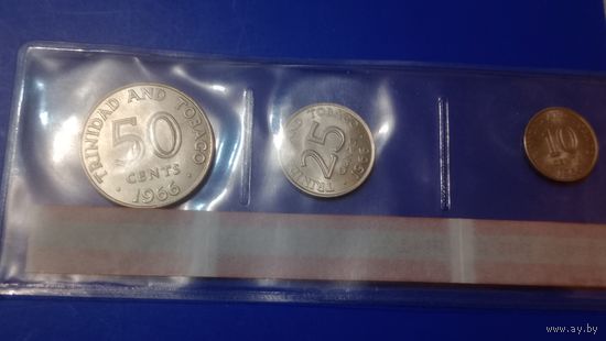 Тринидад и Тобаго набор монет 1966-67  5 штук unc.