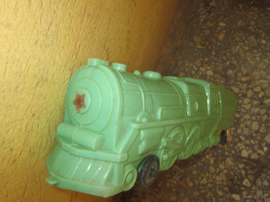 Редчайший большой паровоз Стрела 1966 год . Агитация . Руденск . Дутыш СССР