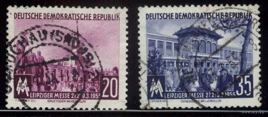 ГЕРМАНИЯ, ГДР - 1955 [Mi. 447-448] Гашеная (DDR03)