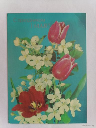Открытка из СССР, 1989г, подписанная.