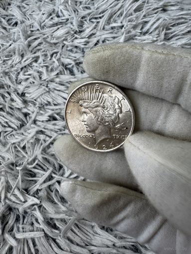 США. 1 доллар 1924. Мирный $. Полный штемпельный блеск. aUNC