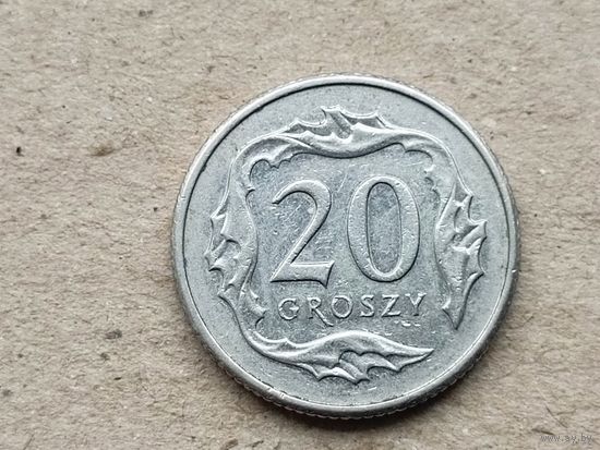 Польша 20 грошей, 2016г. (U-обм)