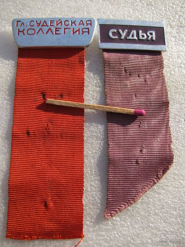 Знаки. Главная судейская коллегия. Судья. цена за 1 шт.