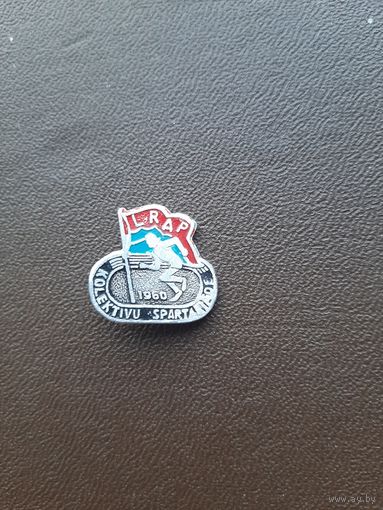 Значок легкий Коллективная спартакиада, Латвия 1960