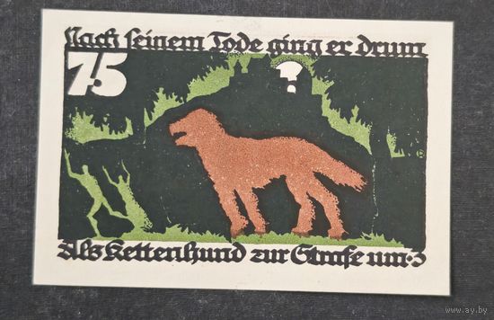 1922 год Германия 75 пфеннигов