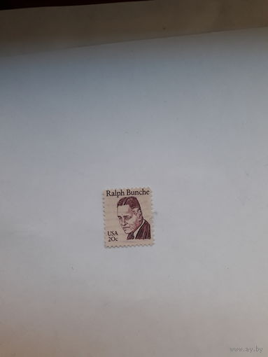 Марки США (Лауреаты Нобелевской премии мира 1950 Р Банч)