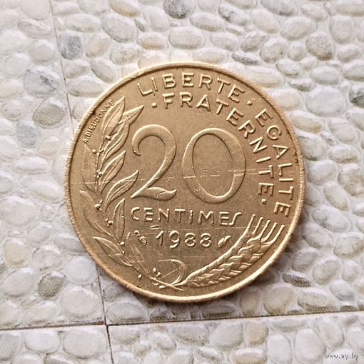 20 сантимов 1988 года Франция. Пятая Республика.