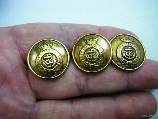 Пуга с якорем. д.23мм.  цена за 1 шт.