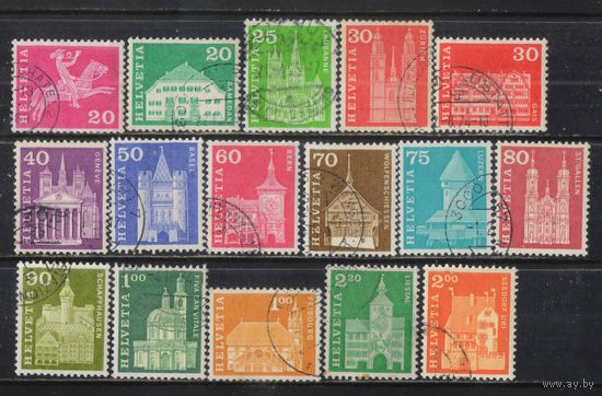 Швейцария 1960-68 Культовые здания Стандарт #699-1,703-5,707-10,802,863,881-2,884