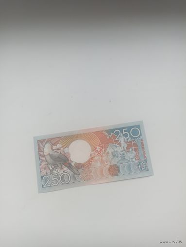 Суринам 250 гульден 1988 год