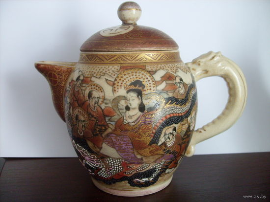 Чайник. Япония династии Сацума. Фаянс. Ручная роспись