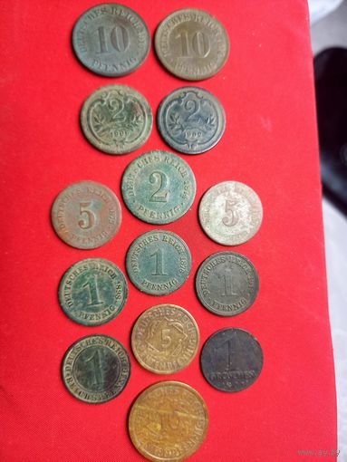 Сборный лот до 1934 г. пфеннигов, геллеров, грошен 1931 г. Все разные, хорошие. С рубля , без м.ц. См. др. мои лоты.