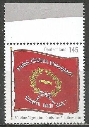 Германия. 150 лет Немецкого профсоюза. 2013г. Mi#2997.