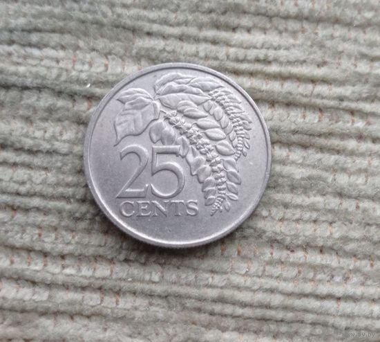 Werty71 Тринидад и Тобаго 25 центов 1981 Цветок Чакония