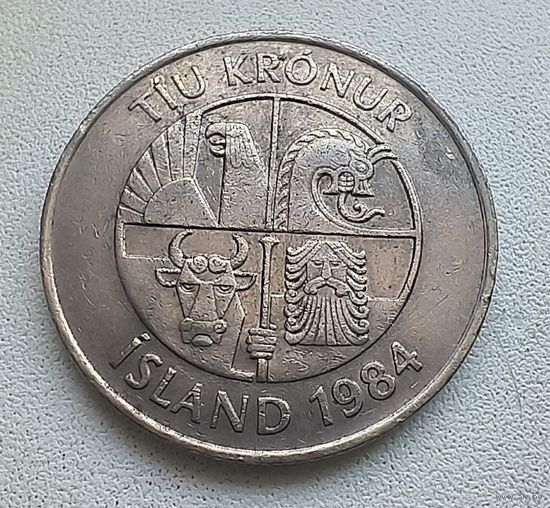 Исландия 10 крон, 1984 6-12-28