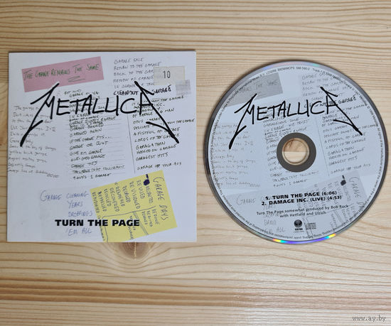 Metallica - Turn The Page (CD, Europe, 1998, лицензия) Cardboard
