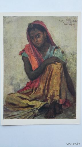 1955. Соцреализм. Чуйков. Подметальщица