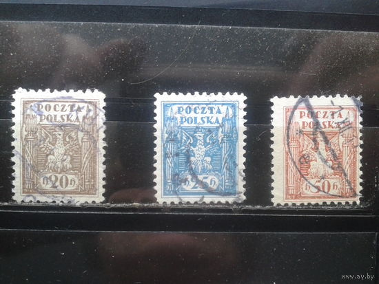 Польша, 1919. Стандарт, герб (Mi-81, 82, 83)