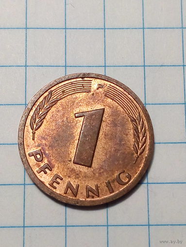 1 пфенниг ФРГ 1991 F год