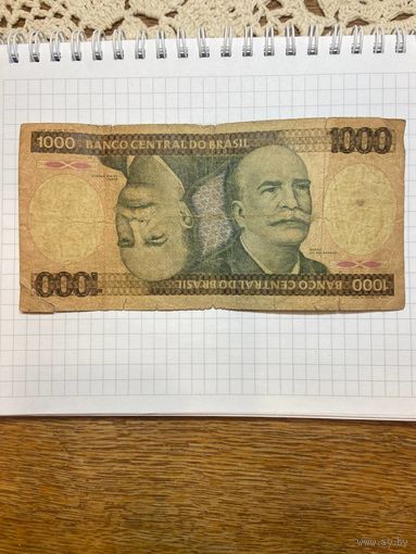 Бразилия, 1000 крузейро, 1981-89 г.г., -1001