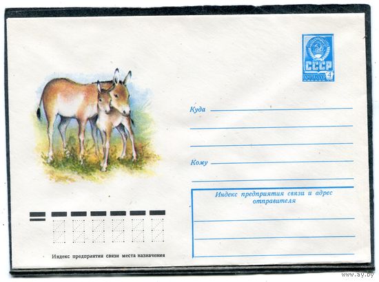 СССР 1978. ХМК. Конверт. Фауна. Кулан