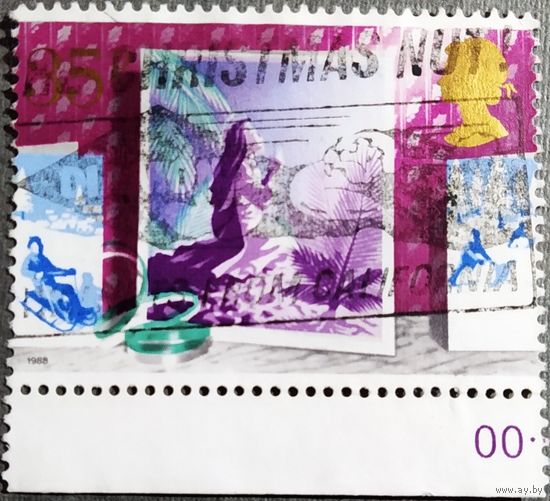 Марка Великобритания 1988 год Рождество
