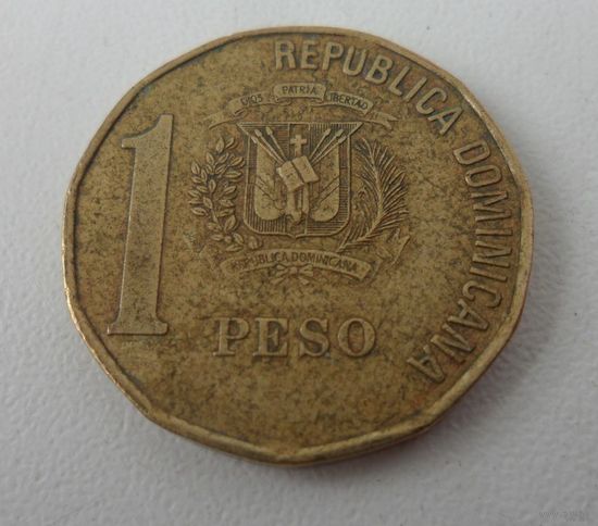 1 песо 2002 г.в. Доминикана. KM# 80.2