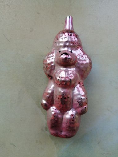 Елочная игрушка Пудель. СССР.