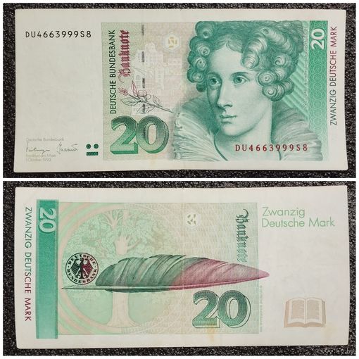 20 марок ФРГ 1993 г.