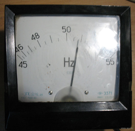 Частотомер советский Э371 45-55Hz 220V