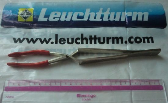 Пинцет нумизматический для монет, особой формы, Leuchtturm, Германия