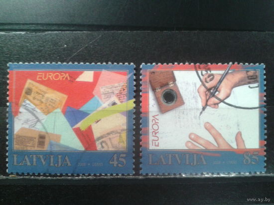 Латвия, 2008. Европа. Письмо, полная серия. Mi-4,8 евро гаш.