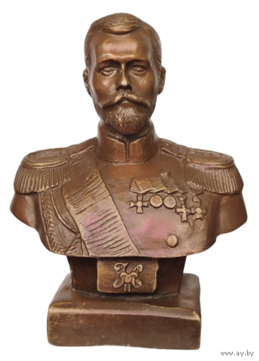 Бюст Николая II Бронза