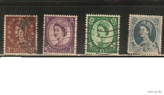 Великобритания-1958,(Мих.321-)  гаш. , Стандарт, Елизавета II