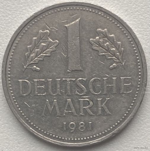 Германия 1 марка 1981 г. J