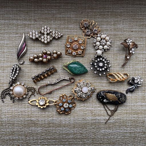 Винтажные брошки, броши - цена за все