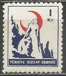 Турция. Скорбящая. Красный полумесяц. Благотворительный фонд. 1948г. Mi#137.