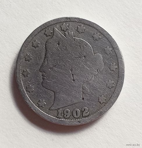 США. 5 центов 1902 г.
