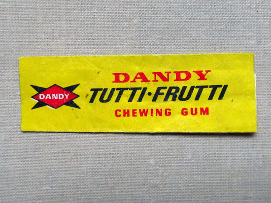 G5-334 Обертка фантик от жевачки жевательной резинки Dandy Tutti-Frutti 1970-e