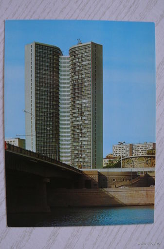 Москва. Здание СЭВ; чистая, рекламная открытка, Аэрофлот.
