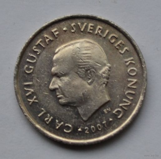 Швеция, 1 крона 2007 г.