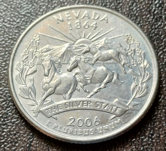 США 1/4 доллара, 2006 Квотер штата Невада   D    ( 1-2-6 )
