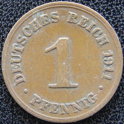YS: Германия, Рейх, 1 пфенниг 1911D, KM# 10 (1)