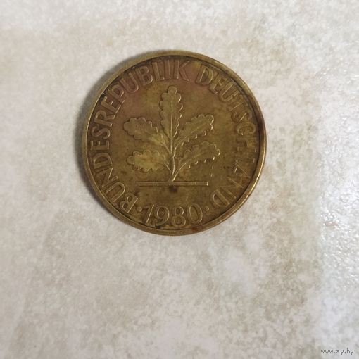 10 пфеннигов 1980 G ФРГ Германия