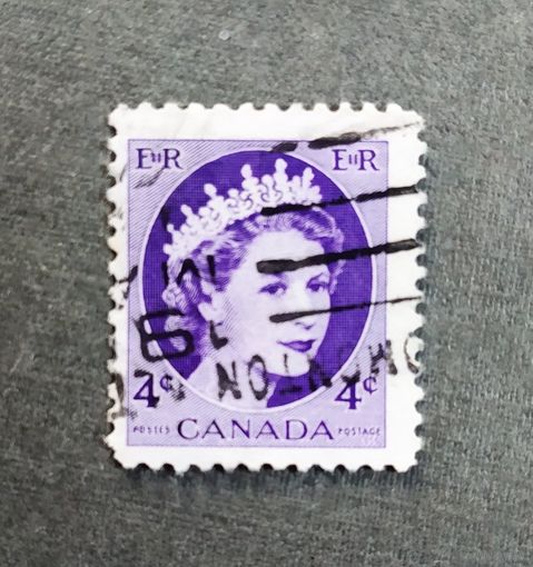 Марка Канада 1954 год Королева Елизавета II